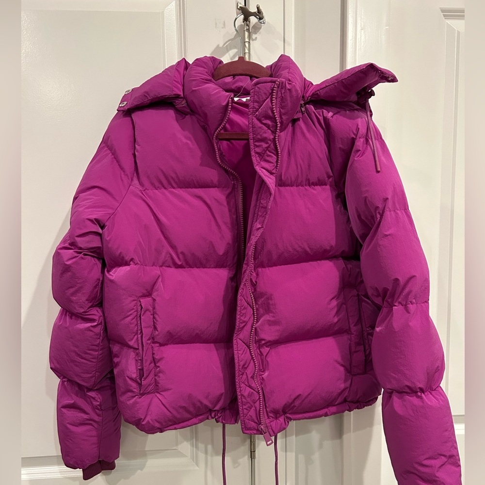COPY - GOOD AMERICAN IRIDESCENT PUFFER | POWER PURPLE NWT